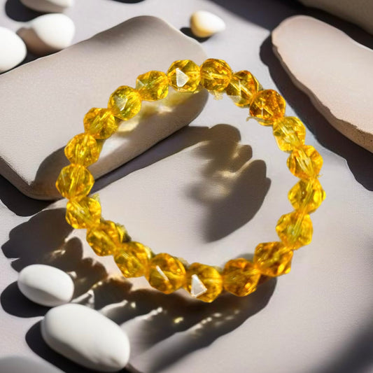 Citrine Beaded Healing Bracelet- The Money Stone